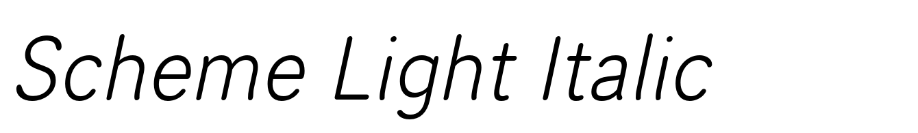 Scheme Light Italic